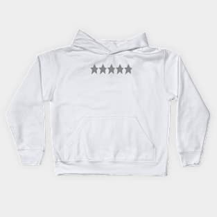 Five Silver Stars Minimal Graphic Art Kids Hoodie